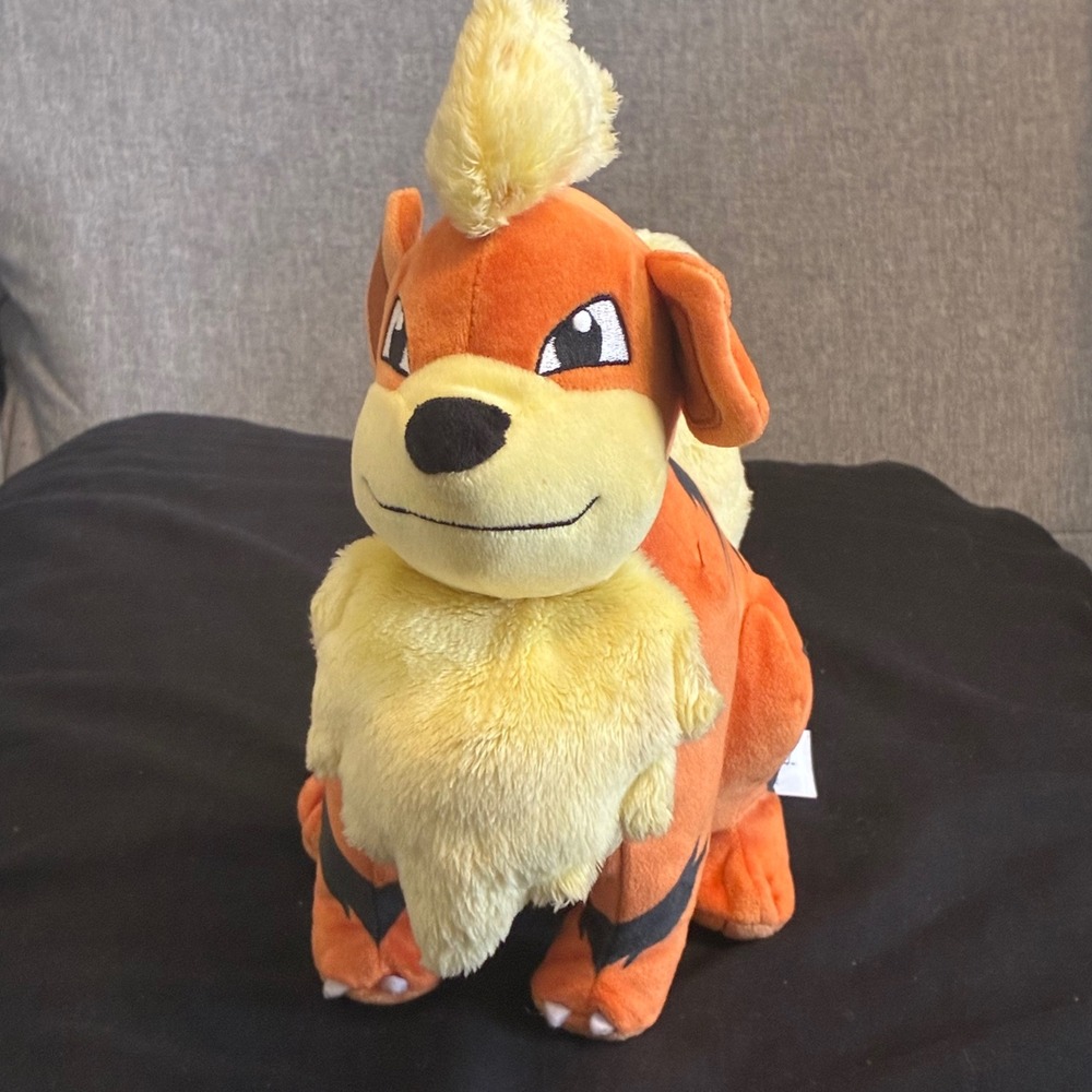 Official Pokemon Growlithe Plush Toy Kids 8" Orange WCT Wicked Cool Toys